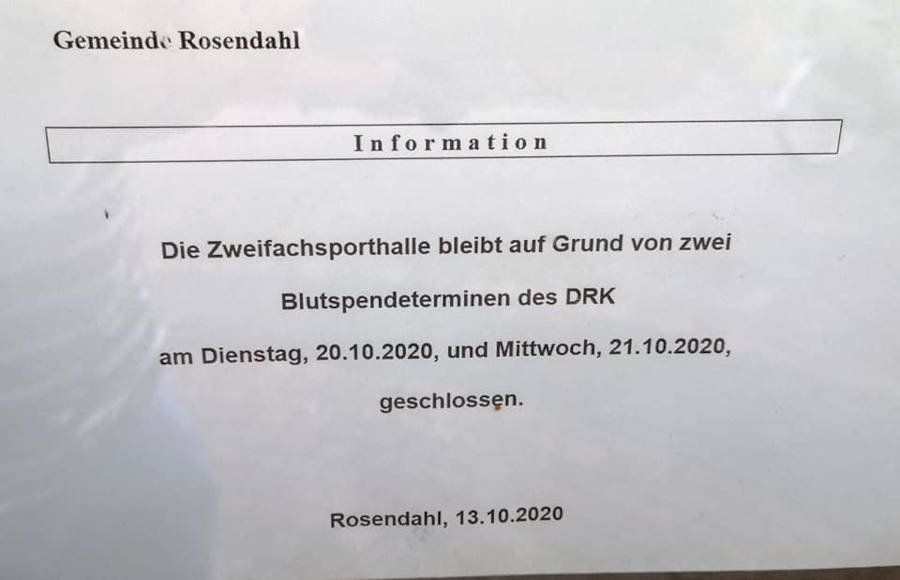 Ankündigung Nummer eins.