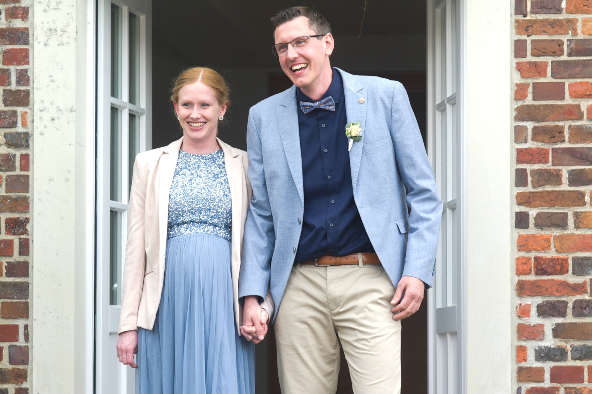 Heute war unser Brautpaar mal nicht in Rot unterwegs.