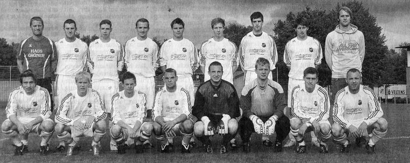 Westfalia Osterwick möchte die guten Leistungen der Vorsaison bestätigen: ( oben von links) Co-Trainer Günter Honermann, Jens Berkemeyer, Jens Averkamp, Tobias Paschert, Kevin Leipelt, Timo Spickenbaum, Daniel Richter, Julius Schönebeck, Johannes „Jojo