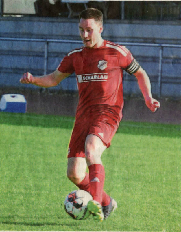 Traf zum 3:3-Ausgleich für die Westfalia und später auch im Elfmeterschießen: Lars Knipper.    Foto: Frank Wittenberg