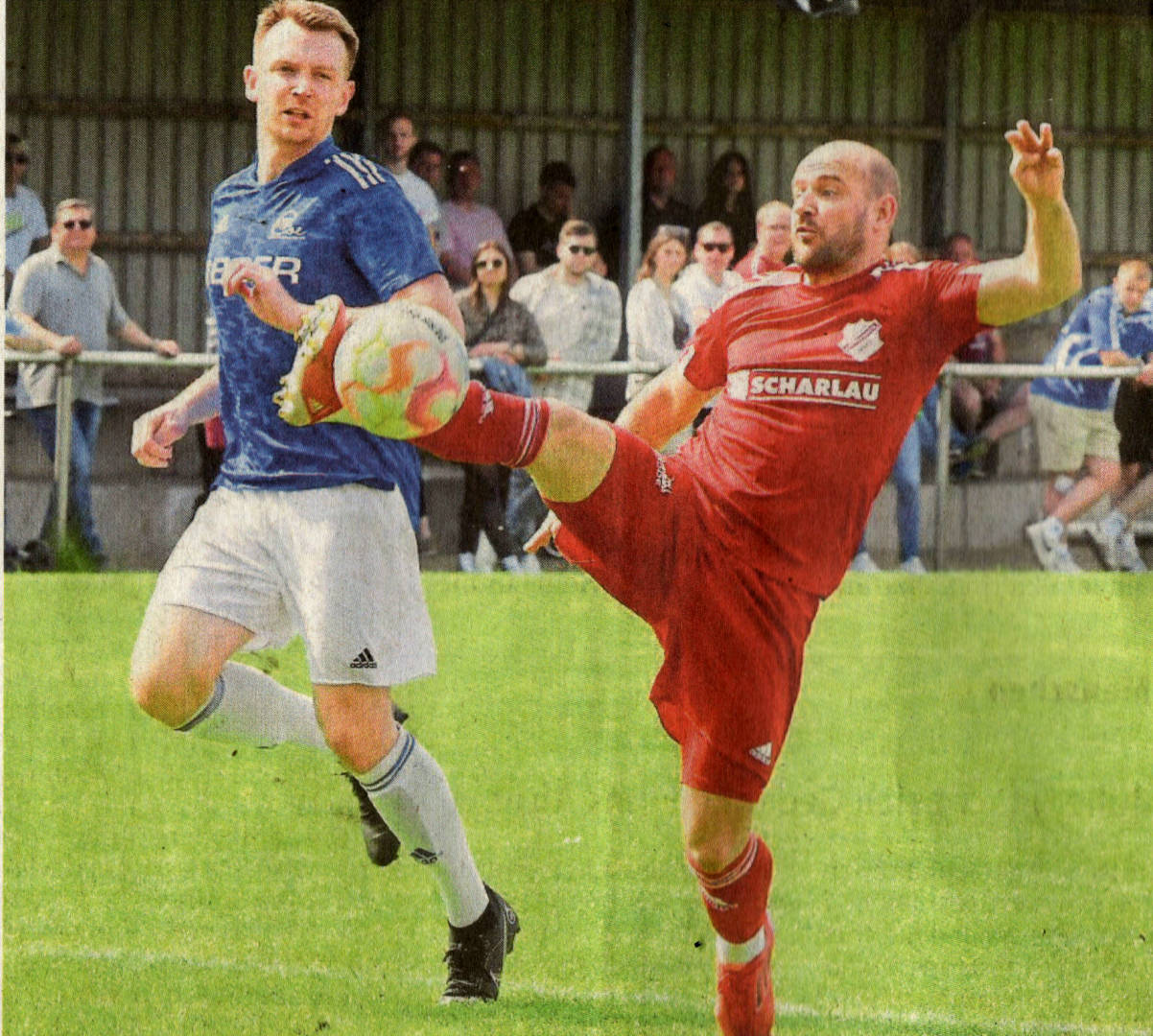 In der vergangenen Saison hatfen Mario Worms (r.) und Westfalia Osterwick in beiden Duellen mit Bastian Domeier und DJK Coesfeld die Nase vorn, Morgen kommt es zum erneuten Aufeinandertreffen.    Foto:fw